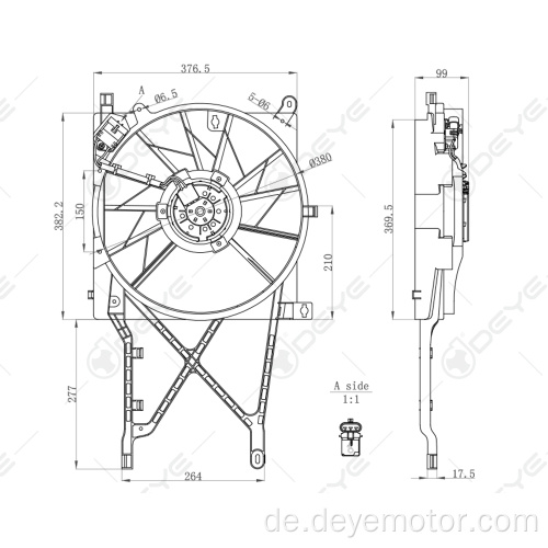 Kühlerlüftermotor 12v Auto für OPEL